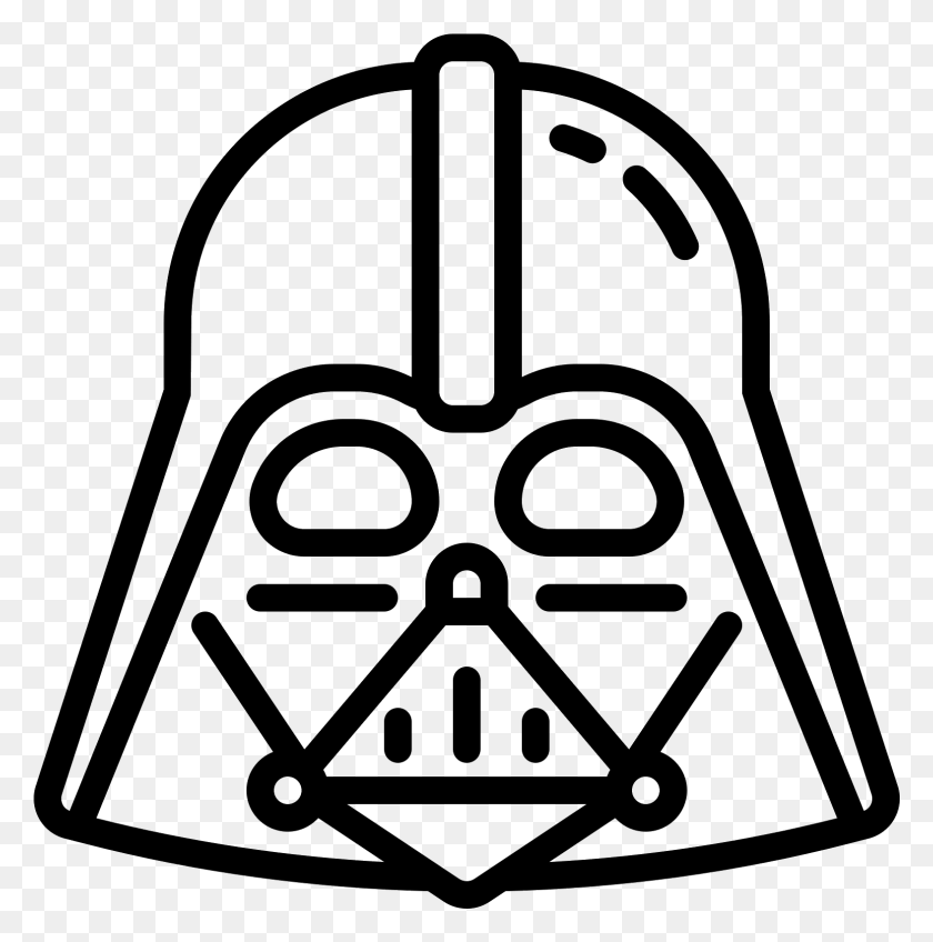 1573x1591 Transparent Darth Vader Black And White Clipart Vector Darth Vader Icon, Gray, World Of Warcraft HD PNG Download