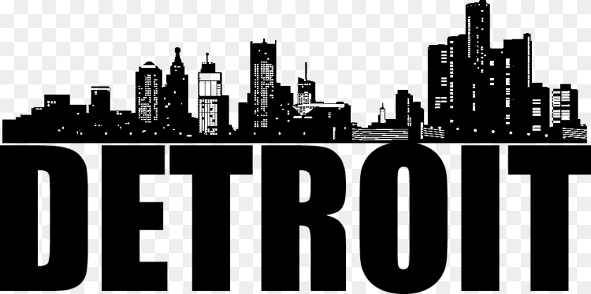 Transparent Detroit Skyline, Architecture, Building, City, High Rise Sticker PNG