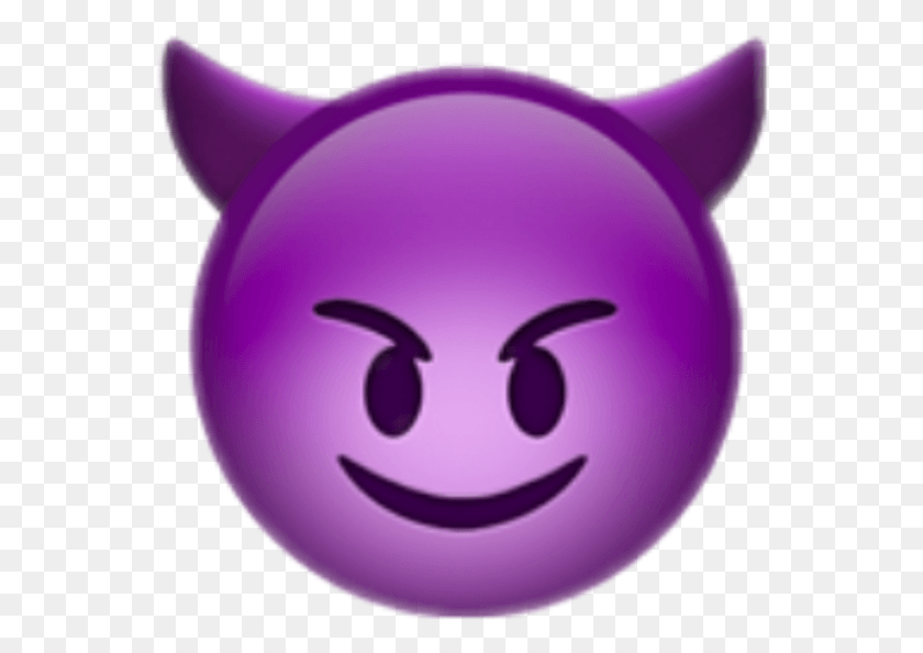 558x534 Transparent Devil Emoji Transparent Background Spooky Emoji, Balloon, Ball, Purple HD PNG Download