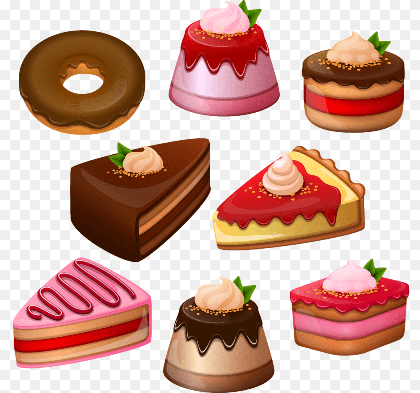 800x786 Transparent Doces Slice Of Cake Clipart, Icing, Cream, Dessert, Food PNG