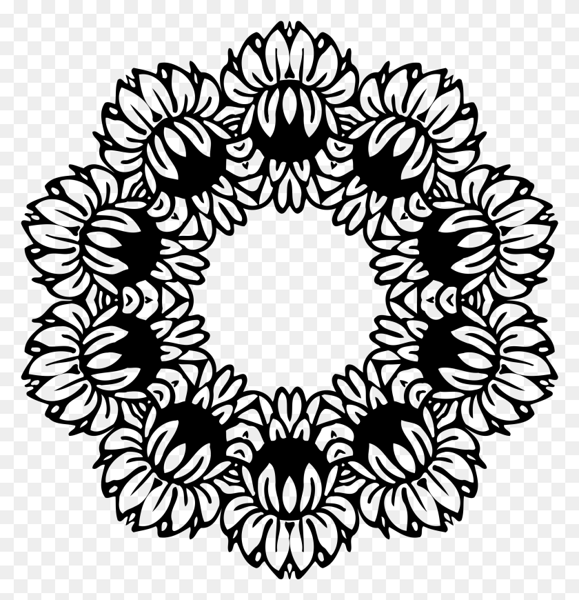 2294x2383 Transparent Doily Clipart Free Round Floral Cliparts, Gray, World Of Warcraft HD PNG Download