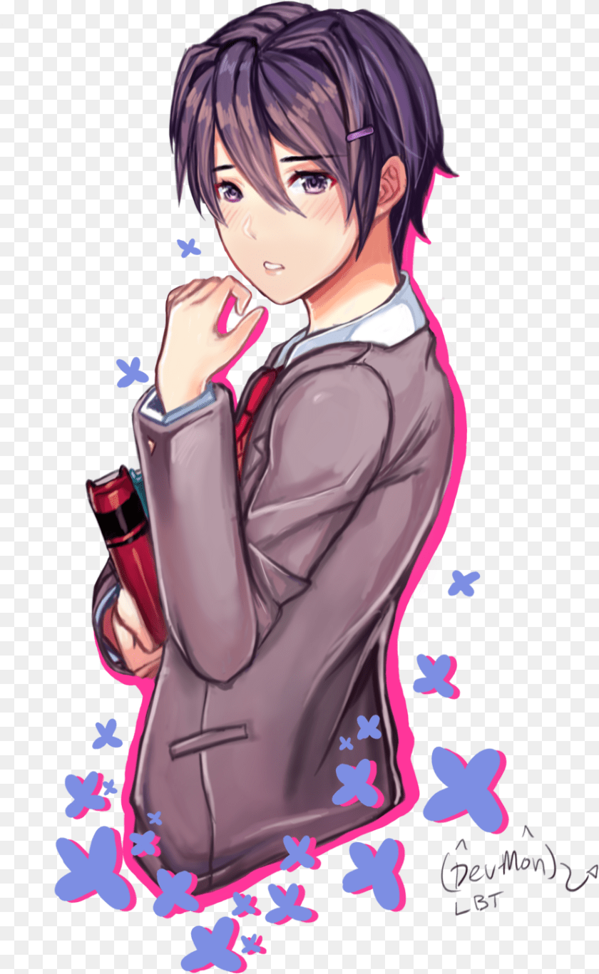 890x1448 Transparent Doki Doki Literature Club Doki Doki Literature Club Male, Book, Comics, Publication, Adult Sticker PNG