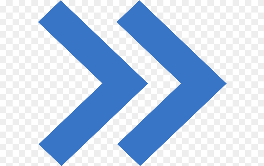 Double Arrows Blue Double Arrow Icon, Symbol, Text Transparent PNG