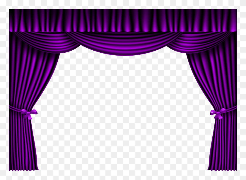 5927x4219 Transparent Drapes Purple Curtains HD PNG Download
