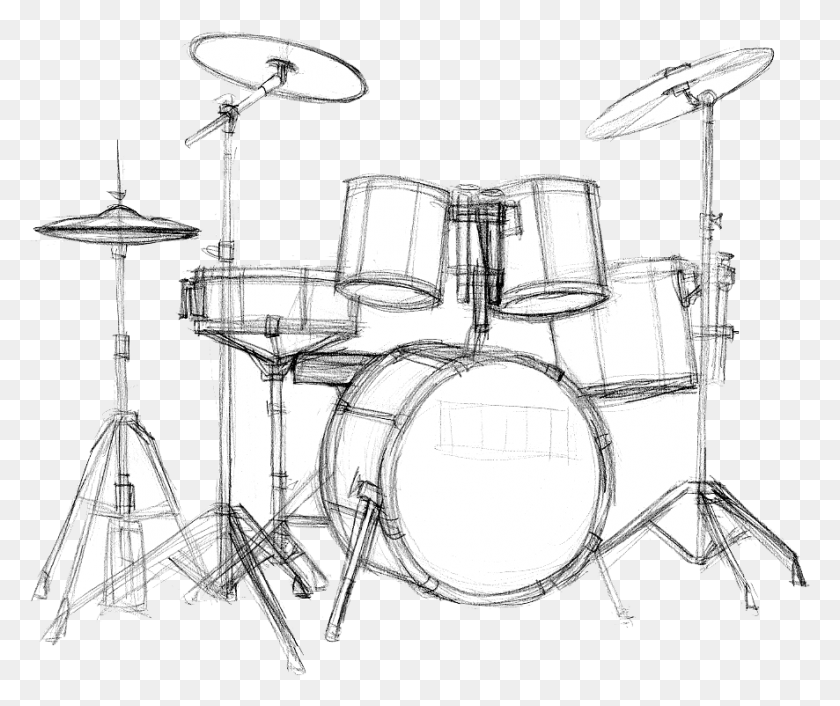 886x734 Drum Set Clipart, Tambor, Percusión, Instrumento Musical Hd Png