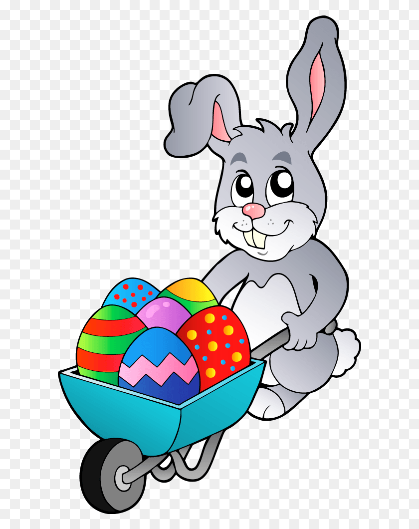 609x1000 Transparent Easter Bunny With Egg Cart Clipart Topo De Pascoa Para Imprimir, Food, Easter Egg HD PNG Download