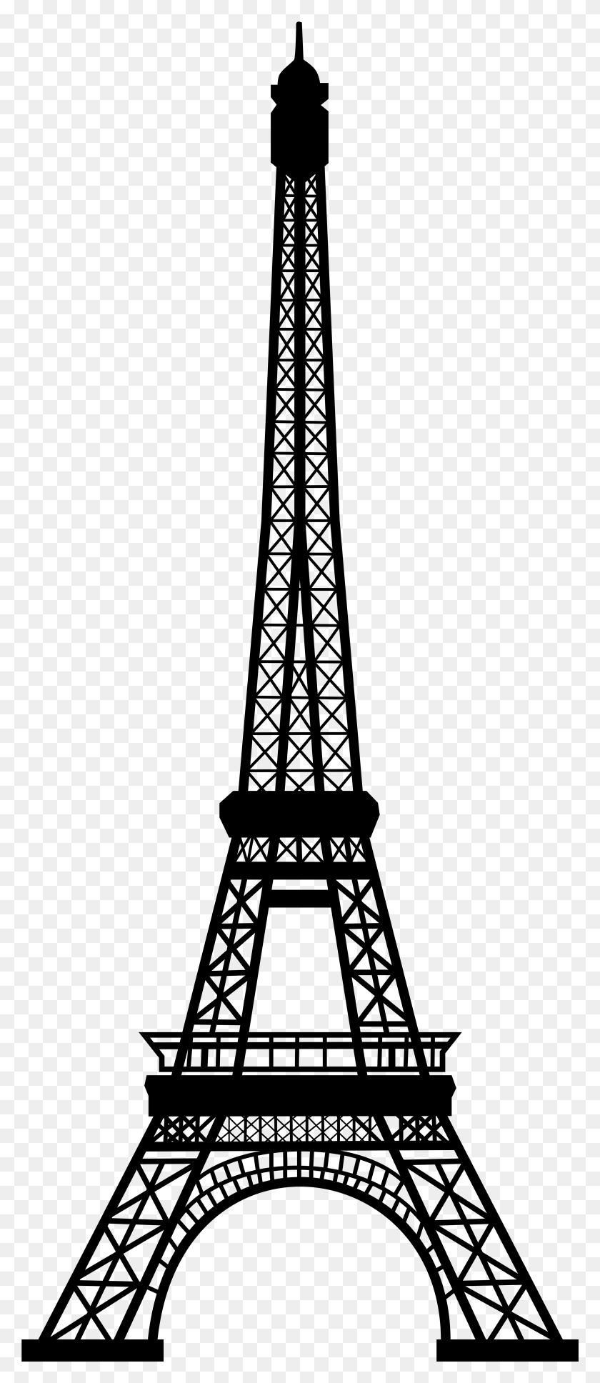 3246x7809 Transparent Eiffel Tower Silhouette Clip Art Image Eiffel Tower Clipart Transparent Background, Gray, World Of Warcraft HD PNG Download