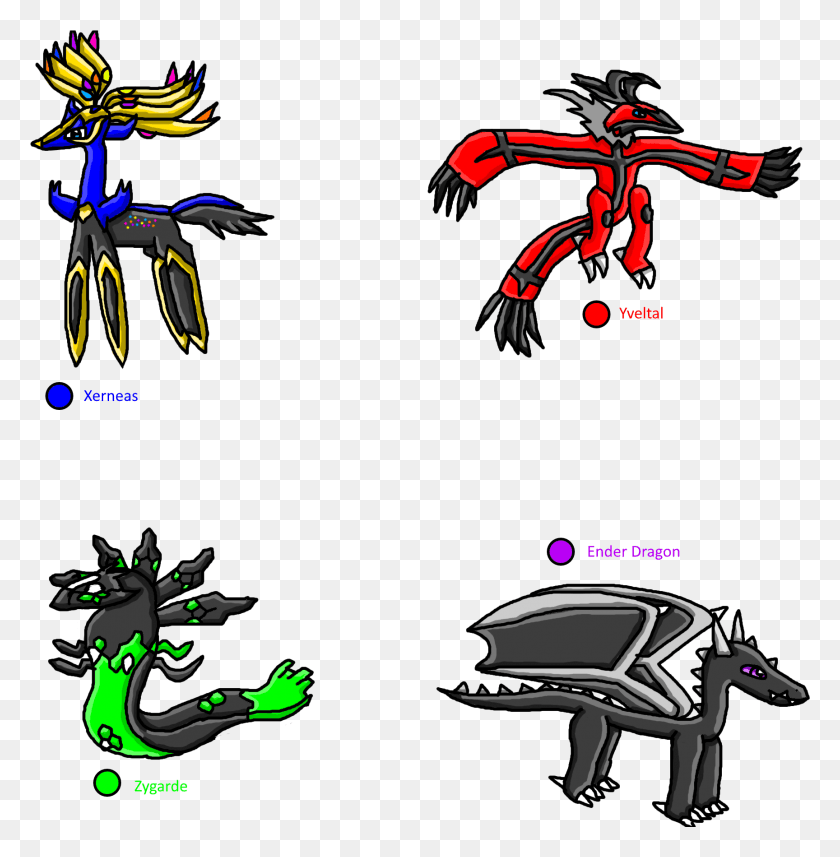 1728x1766 Transparent Ender Dragon Xerneas Yveltal Zygarde Fusion, Person, Human, Graphics HD PNG Download