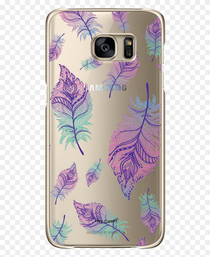 484x968 Descargar Png Plumas Transparentes Galaxy Smartphone, Gráficos, Diseño Floral Hd Png