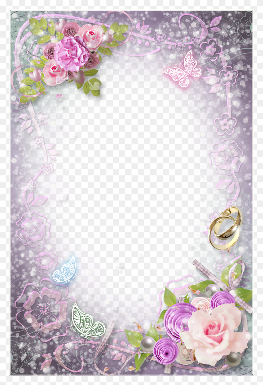 1067x1600 Transparent Flowers Frame Weddings Wednesday Blessings And Quotes, Graphics, Floral Design Descargar Hd Png