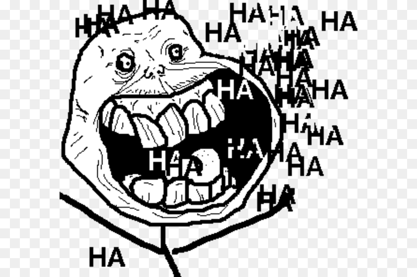 600x558 Forever Alone Meme Troll Face, Body Part, Mouth, Person, Teeth Transparent PNG