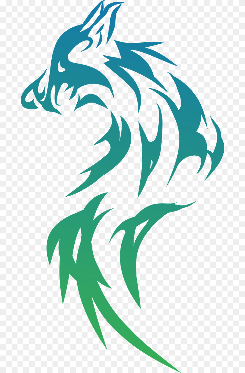 Fox Silhouette Tribal Wolf, Dragon, Adult, Female, Person Transparent PNG