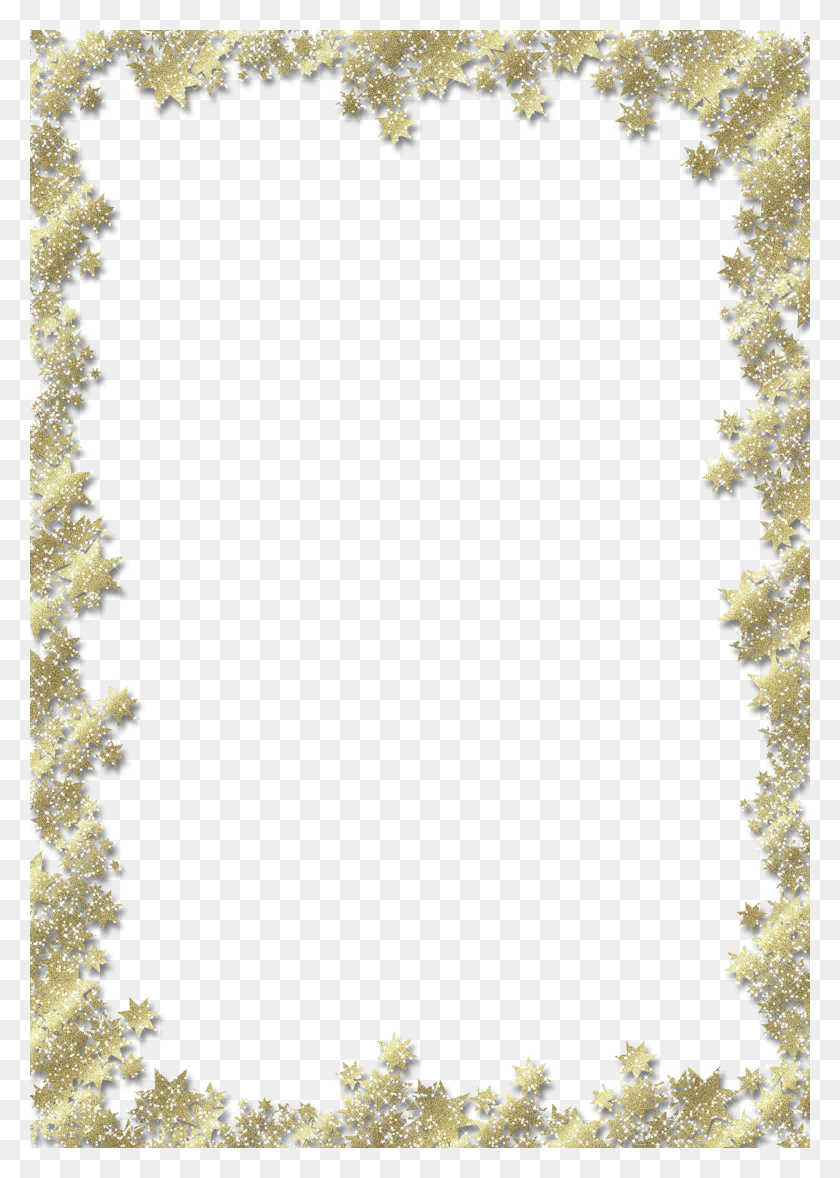 2100x3012 Transparent Frame With Gold Stars Gold Christmas Frame Transparent HD PNG Download