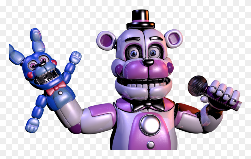 916x554 Transparent Freddy Fnaf Funtime Freddy, Robot, Toy, Microphone HD PNG Download