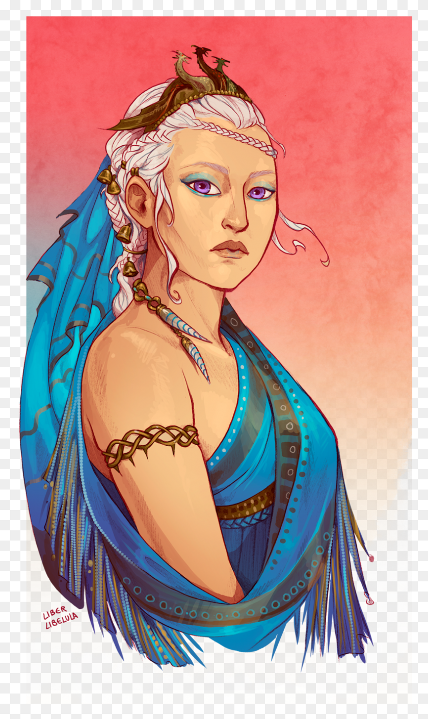 789x1366 Transparent Game Of Thrones Dragon Book Daenerys Targaryen Art, Clothing, Apparel, Person HD PNG Download
