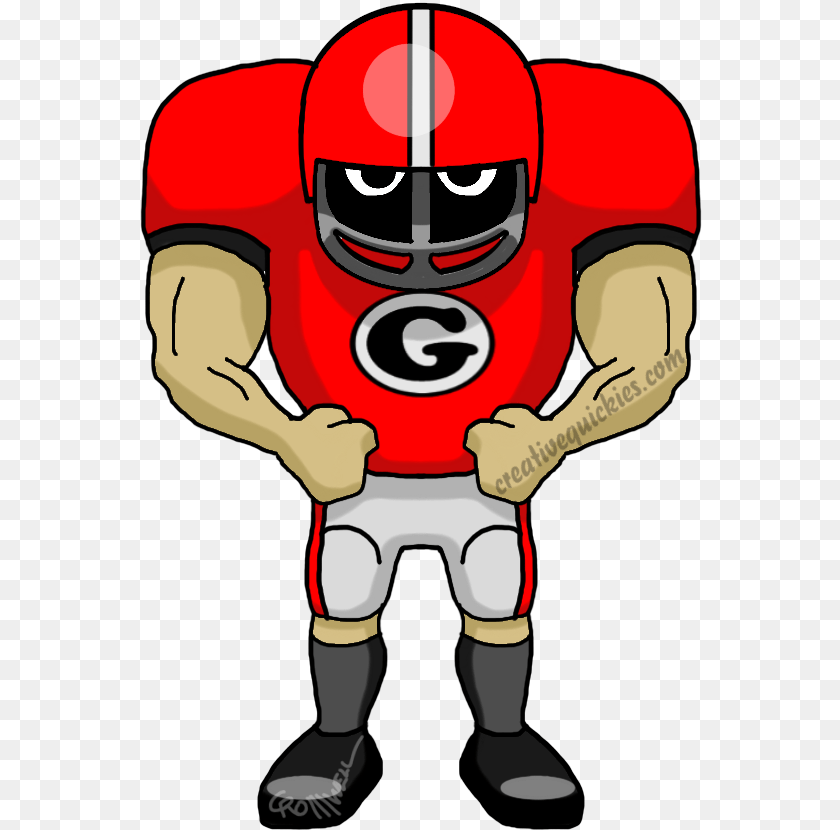 563x830 Transparent Georgia Outline Football Player Cartoon Transparent, Helmet, American Football, Baby, Person Clipart PNG