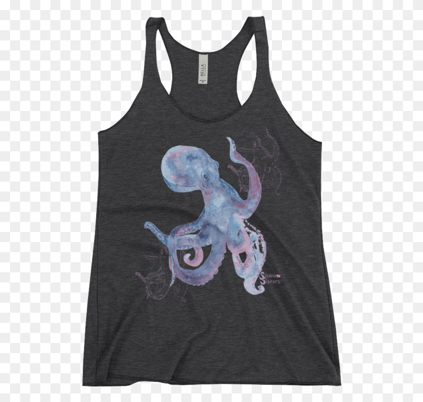 518x737 Transparent Giant Squid Active Tank, Clothing, Apparel, Tank Top HD PNG Download