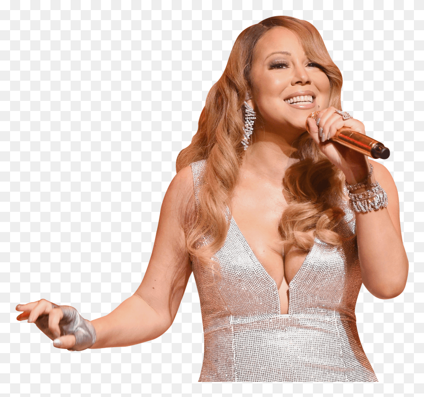 1424x1329 Transparent Girl Singing Mariah Carey Beacon 2014, Person, Clothing, Blonde HD PNG Download