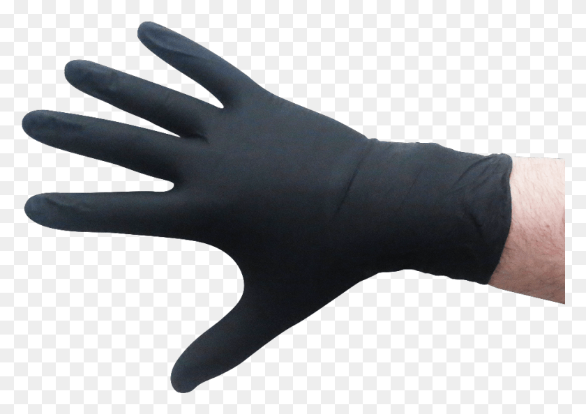 957x656 Transparent Gloves Food Safe Transparent Amp Clipart Black Glove Hand, Clothing, Apparel, Person HD PNG Download