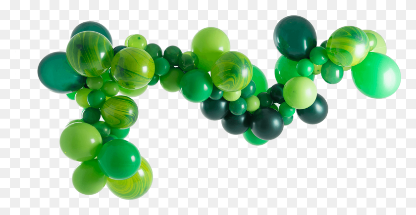 1351x650 Transparent Green Garland Bead, Sphere, Ball, Balloon HD PNG Download