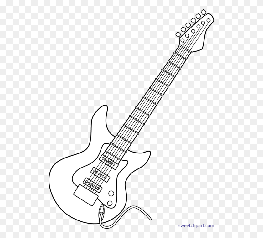 529x700 Transparent Guitar Clip Art Electric Guitar Outline, Leisure Activities, Musical Instrument, Bass Guitar HD PNG Download