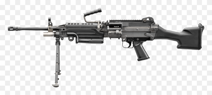 1751x712 Transparent Gun Fn M249 Para Fde, Weapon, Weaponry, Machine Gun HD PNG Download