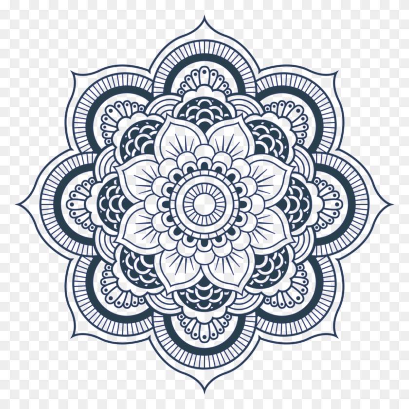 800x800 Transparent Handicrafts Black And White Mandala Colour, Pattern, Rug, Paisley HD PNG Download