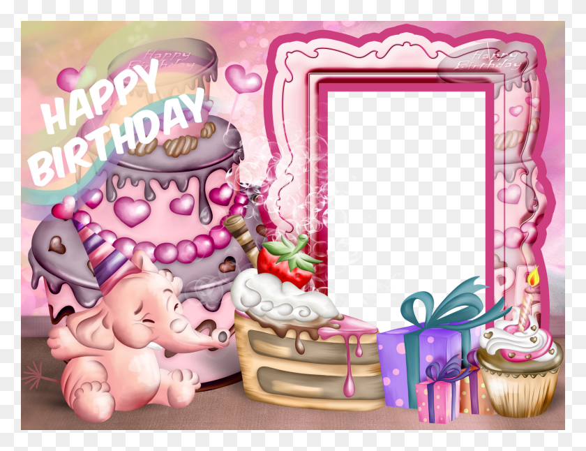 1600x1203 Transparent Happy Birthday Frame Happy Birthday On Republic Day, Birthday Cake, Food, Graphics HD PNG Download