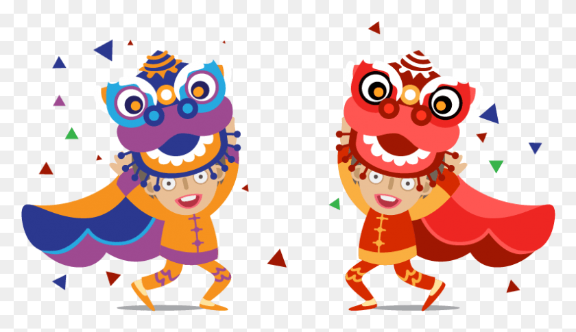 790x431 Transparent Happy Eyes Clipart Chinese Lion Dance Cartoon, Face, Graphics HD PNG Download