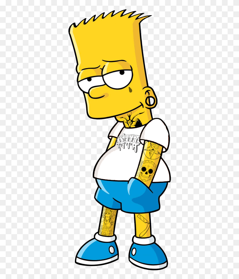Барт симпсон на прозрачном фоне