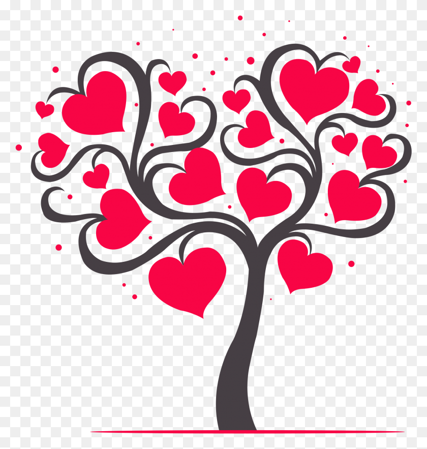 1682x1775 Transparent Heart Tree Clipart, Graphics, Floral Design Descargar Hd Png
