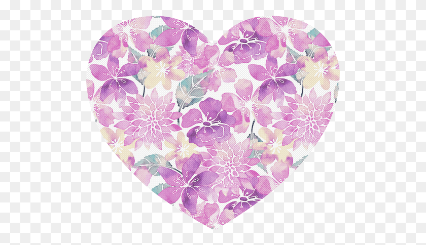 501x424 Transparent Heart Watercolor, Rug, Plectrum, Flower HD PNG Download