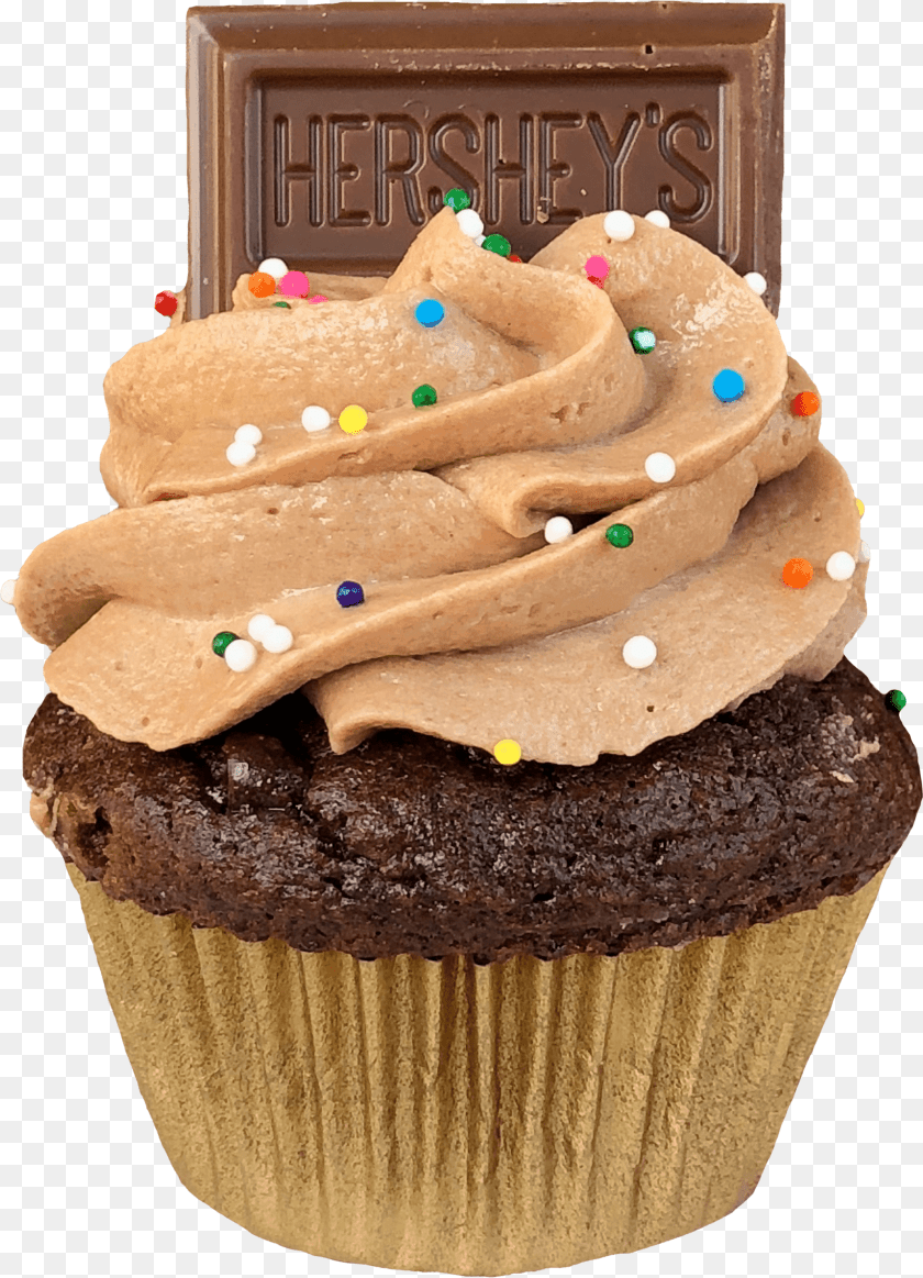 Transparent Hershey Bar Buttercream, Birthday Cake, Cake, Cream, Cupcake Sticker PNG