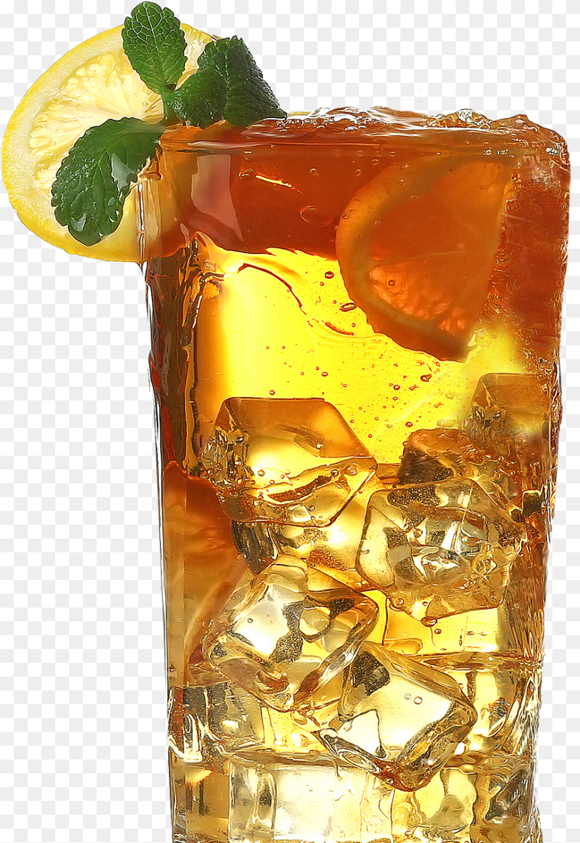 Ice Tea Highball, Alcohol, Beverage, Cocktail, Herbs Transparent PNG