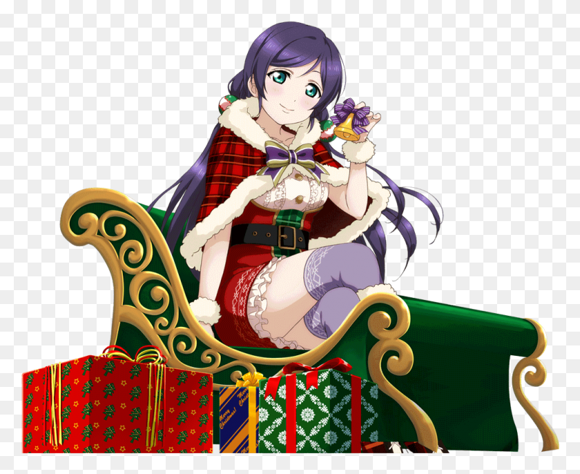 1022x821 Transparent Idolized Love Live Nozomi Christmas, Furniture, Book, Person HD PNG Download