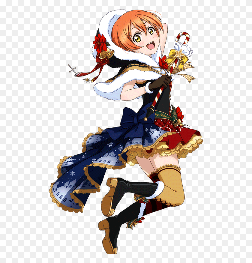 516x817 Transparent Idolized Love Live Rin Christmas, Person, Human, Comics HD PNG Download