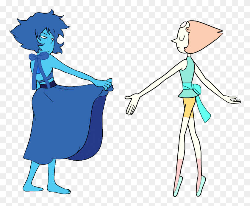 1007x815 Transparent Image Aquamarine Fusion Dance Wiki Lapis And Pearl Steven Universe, Person, Human, People HD PNG Download