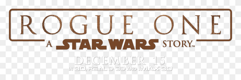 1400x395 Transparent Imax Star Wars Rogue One Logo, Text, Alphabet, Word HD PNG Download