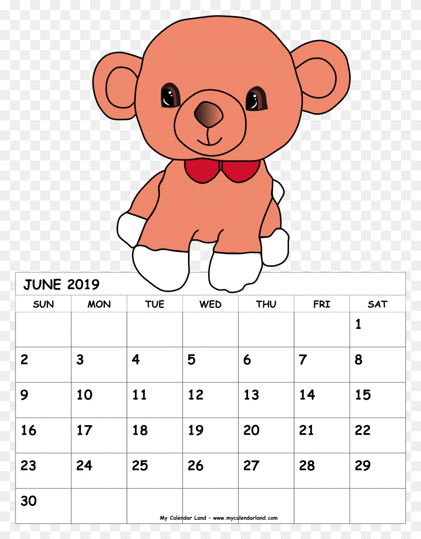 2215x2885 Канье Медведь Июнь 2019 Мультяшный Календарь, Текст Hd Png Скачать
