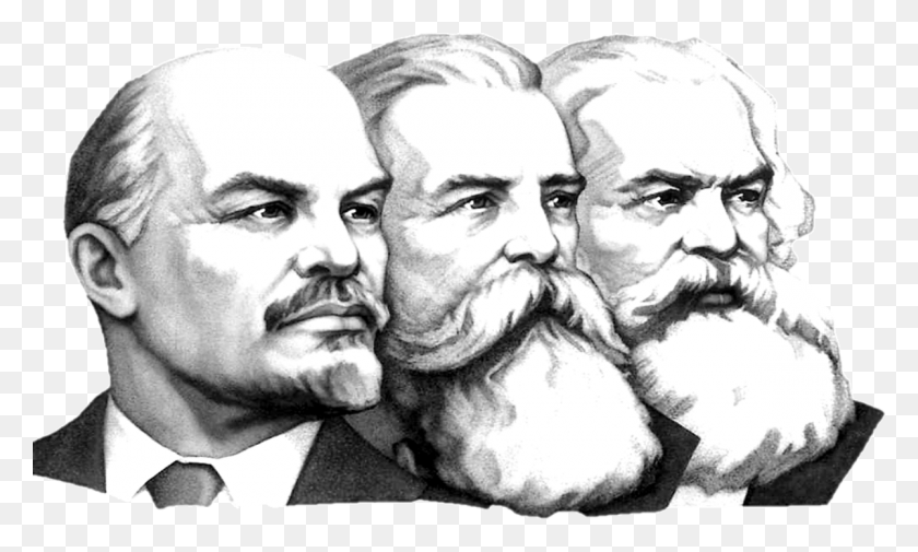 1200x686 Descargar Png / Karl Marx Y Lenin Png