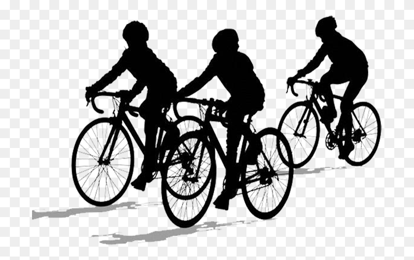 711x467 Transparent Kid Riding Bike Clipart Bicycle Silhouette, Vehicle, Transportation, Person HD PNG Download