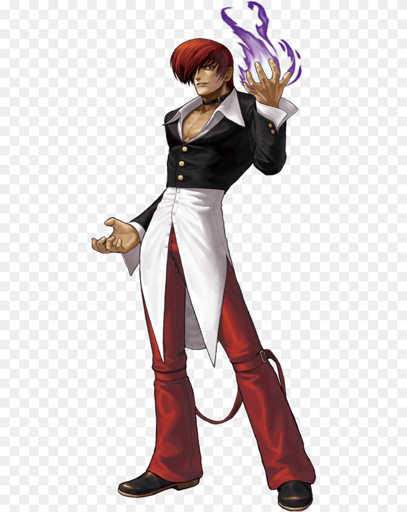 466x1055 Kyo Kusanagi King Of Fighters Iori, Person, Publication, Book, Clothing Sticker PNG