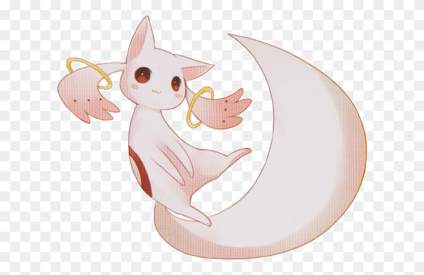 616x486 Transparent Kyubey From The Back Cover Of Puella Cartoon, Animal, Mammal, Wildlife HD PNG Download