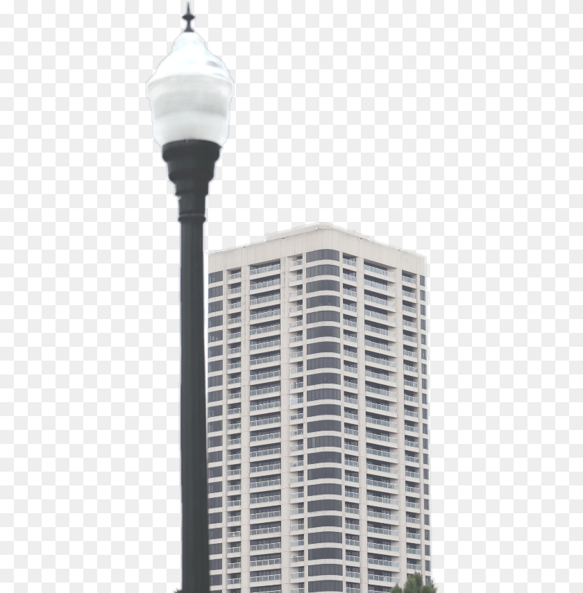 Transparent Lamppost Tower Block, Urban, Housing, High Rise, Condo PNG