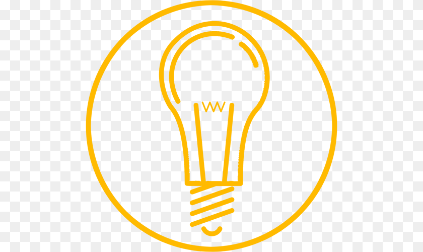 500x500 Light Bulb Cartoon Sticker PNG