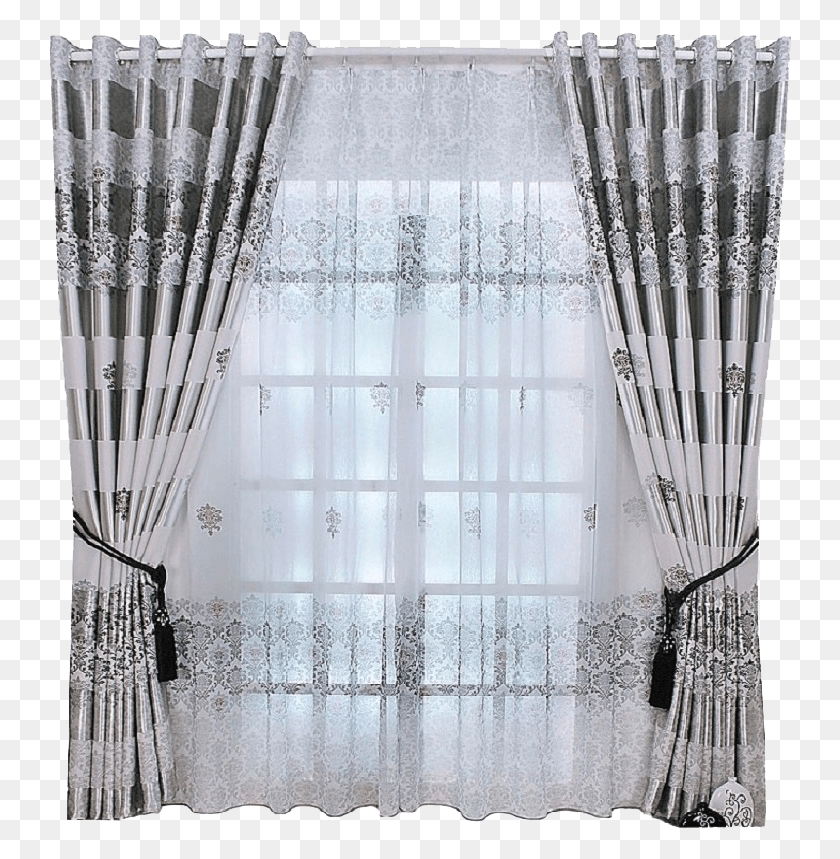 743x799 Transparent Living Room Drapes, Curtain, Texture, Window HD PNG Download