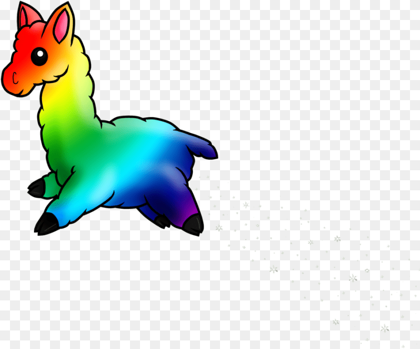 951x789 Llama Clipart Rainbow Llama, Art, Graphics Transparent PNG