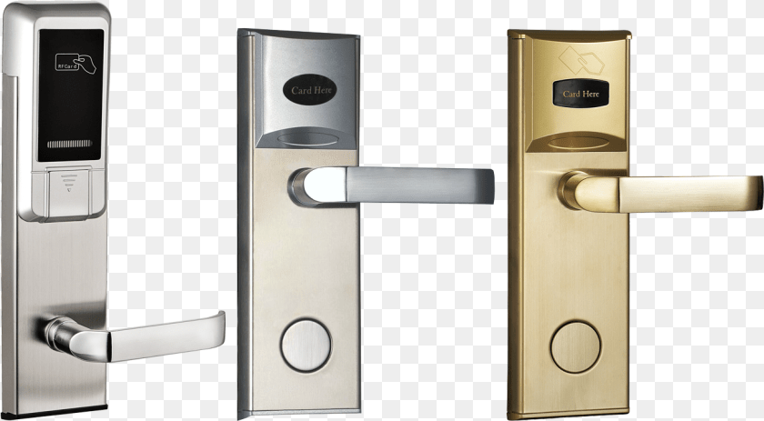 Transparent Lock Hotel Door Lock, Handle Sticker PNG