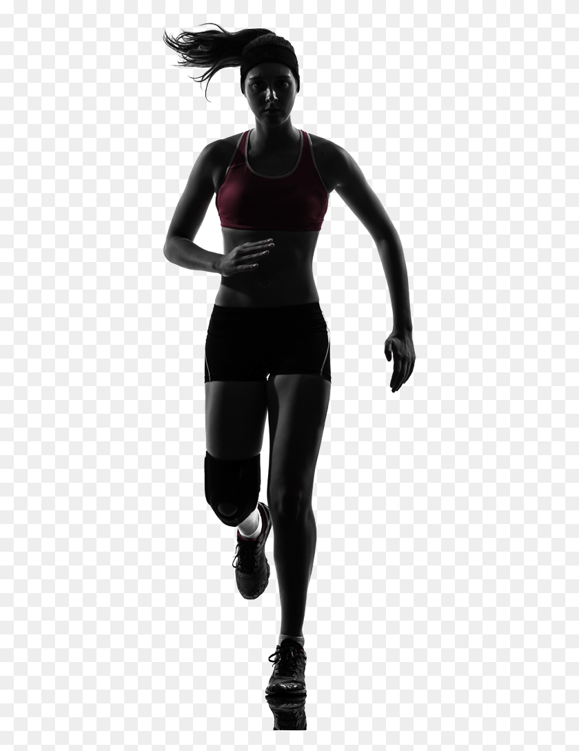 369x1029 Transparent Man Runner Silhouette Marathon Woman Silhouette, Person, Clothing, Shorts HD PNG Download