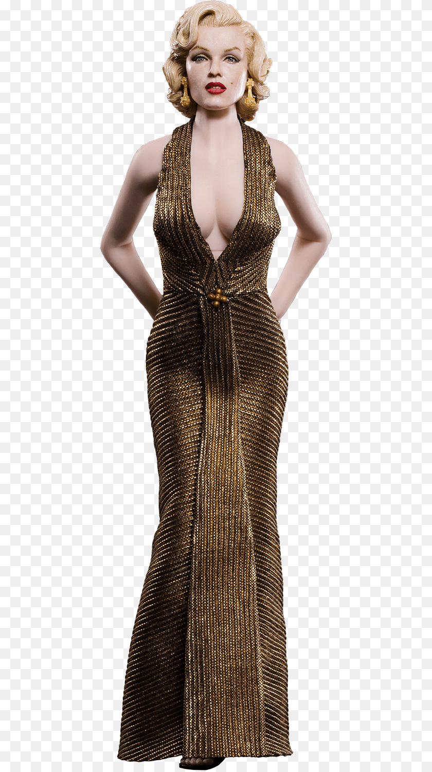 450x1500 Marilyn Monroe, Clothing, Dress, Evening Dress, Fashion Sticker PNG